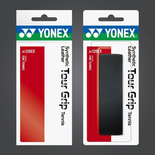 Yonex AC126EX Synthetic Leather Tour Grip White Black Grap