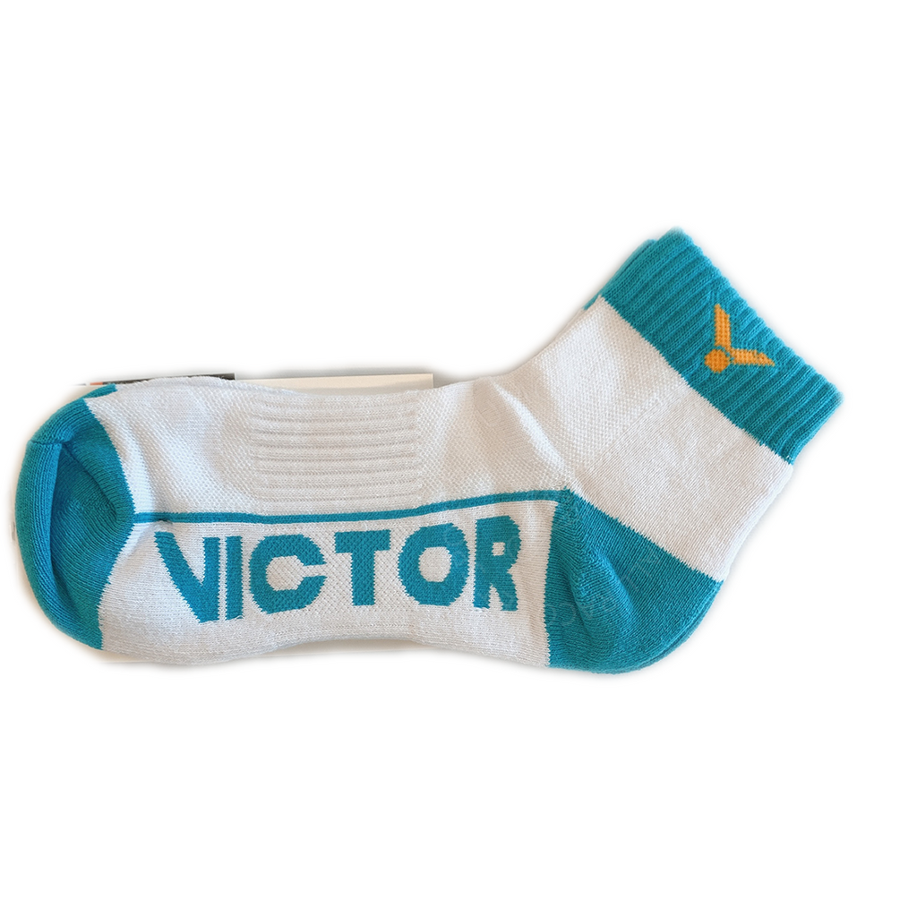 Victor SK235AM Sport Socks [White/Blue] SocksVictor - Yumo Pro Shop - Racquet Sports online store