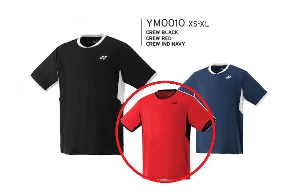 Yonex YM0010EX Men's Team Crew Shirt [Red] ClothingYonex - Yumo Pro Shop - Racquet Sports online store