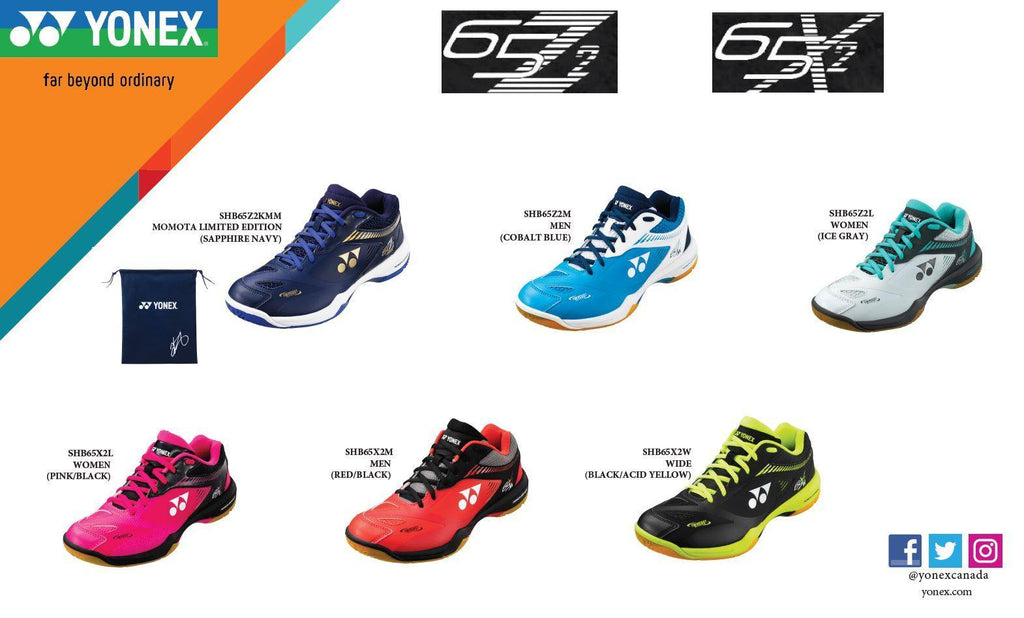 2020 Yonex Badminton Shoes - Power Cushion 65Z2 & 65X2 - Yumo Pro Shop - Racquet Sports online store