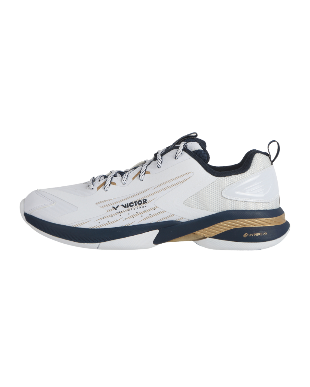 yuuu.　36 Victor A970TD-AX Unisex Court Shoes [White/Gold]- Badminton