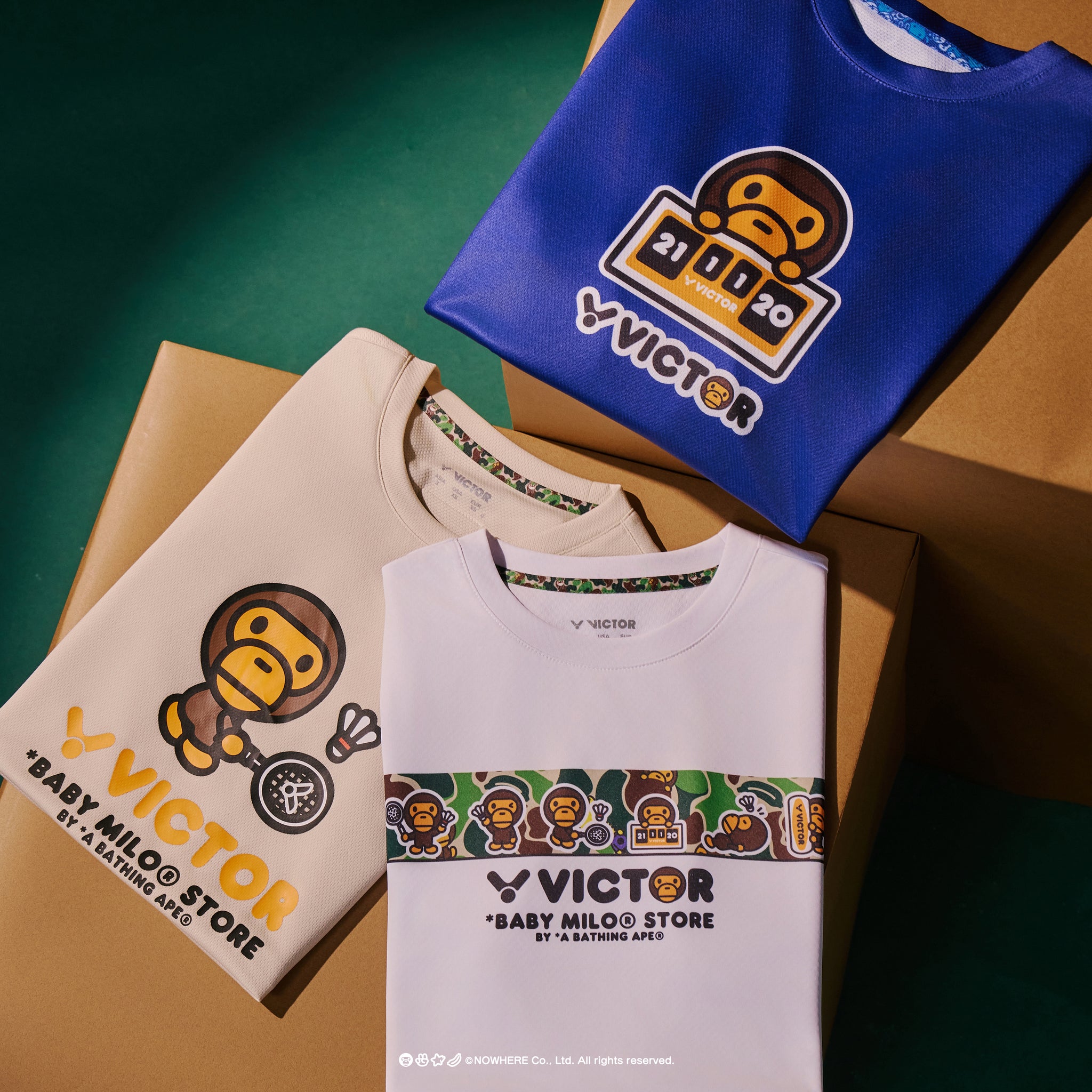 VICTOR BAB YMIR コラボ T-502BM XSサイズ Victor X BABY MILO STORE® T-502BM-A Unisex Knitted T-Shirt [Milo