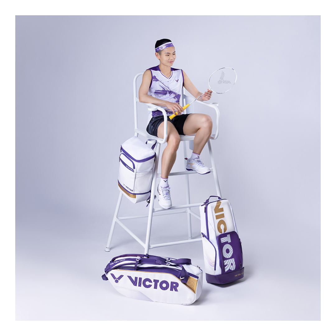 Victor BR9213TTY-AJ Rectangular Racket Bag [Bright White/Medium Victor BR9213TTY-AJ Rectangular Racket Bag [Bright White/Medium