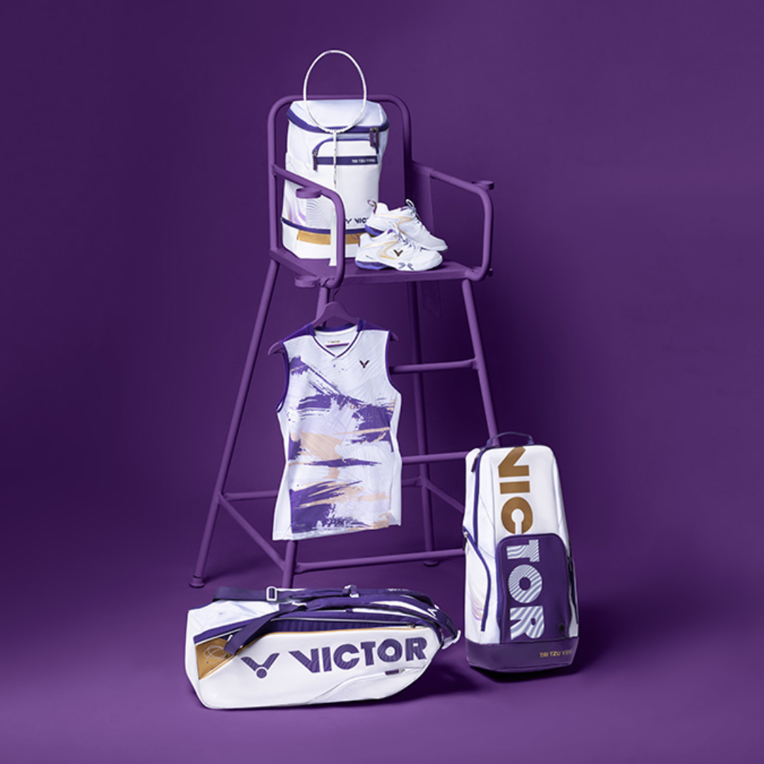 Victor BR9213TTY-AJ Rectangular Racket Bag [Bright White/Medium Victor BR9213TTY-AJ Rectangular Racket Bag [Bright White/Medium