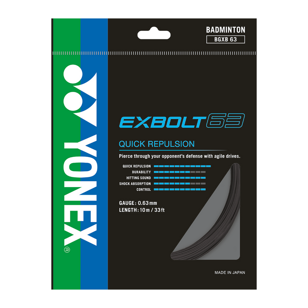 Yonex_EXBOLT63_Black_Badminton_String_YumoProShop