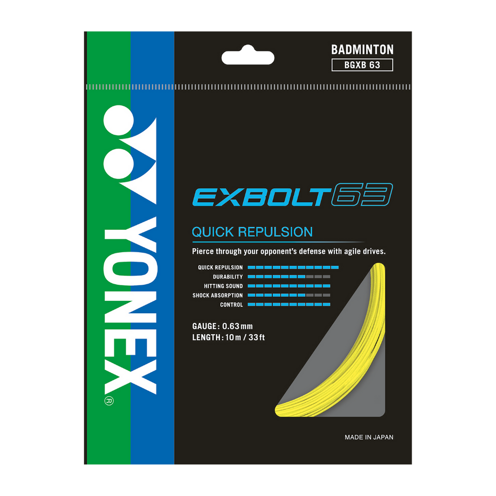 Yonex_EXBOLT63_Yellow_Badminton_String_YumoProShop