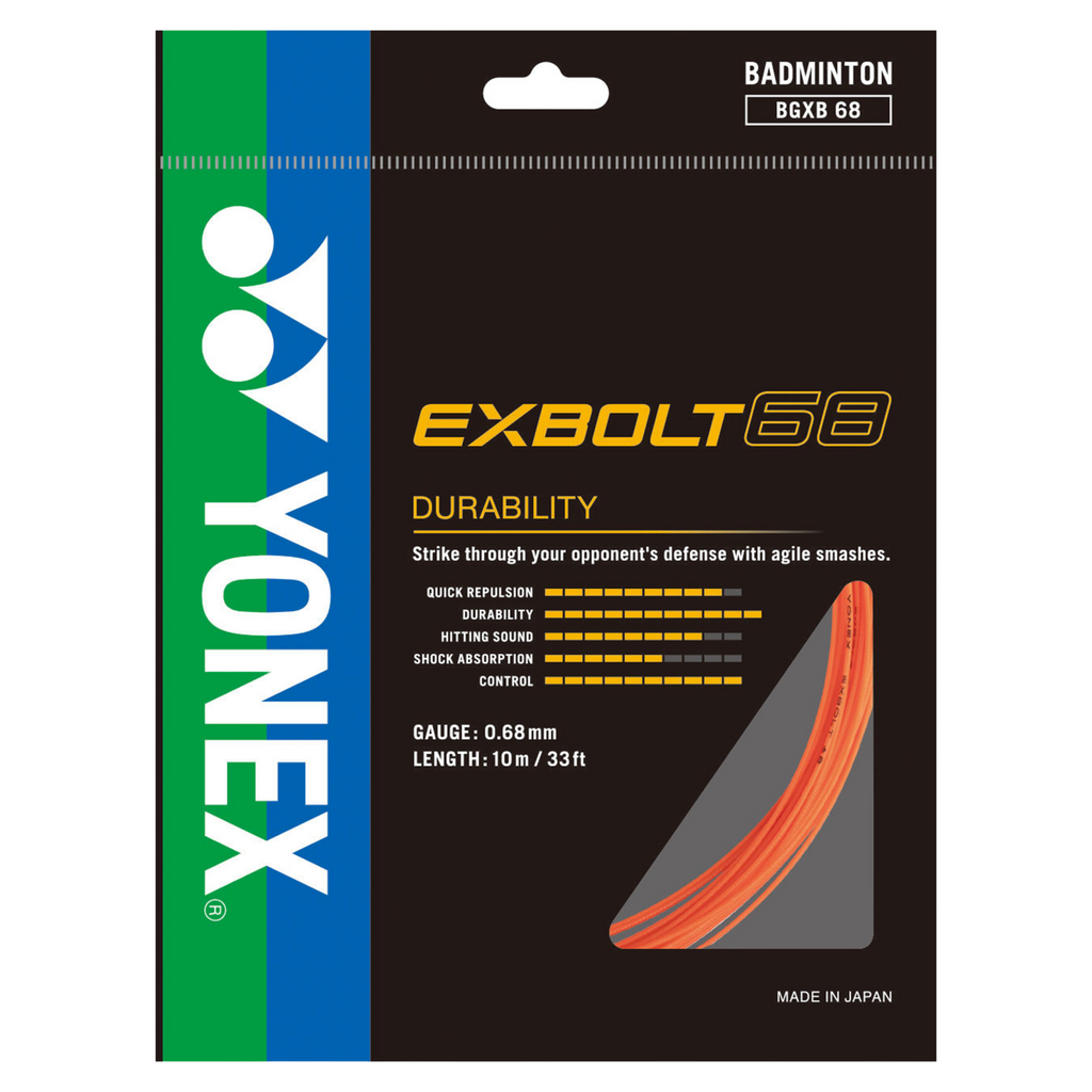 Yonex_EXBOLT68_Orange_badminton_strings_YumoProShop