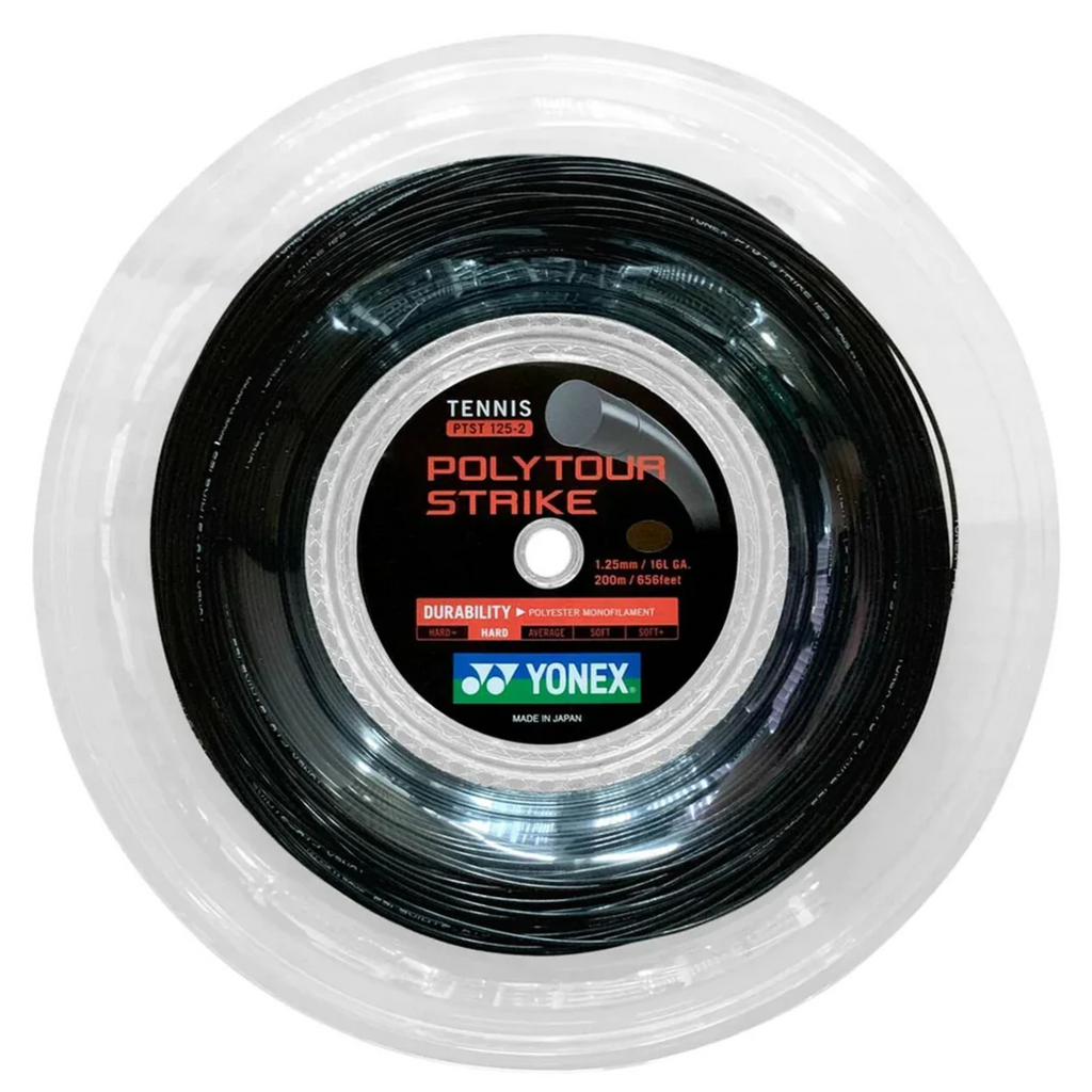 Yonex_PolytourStrike125_200M_Black_Reel_Tennis_YumoProShop