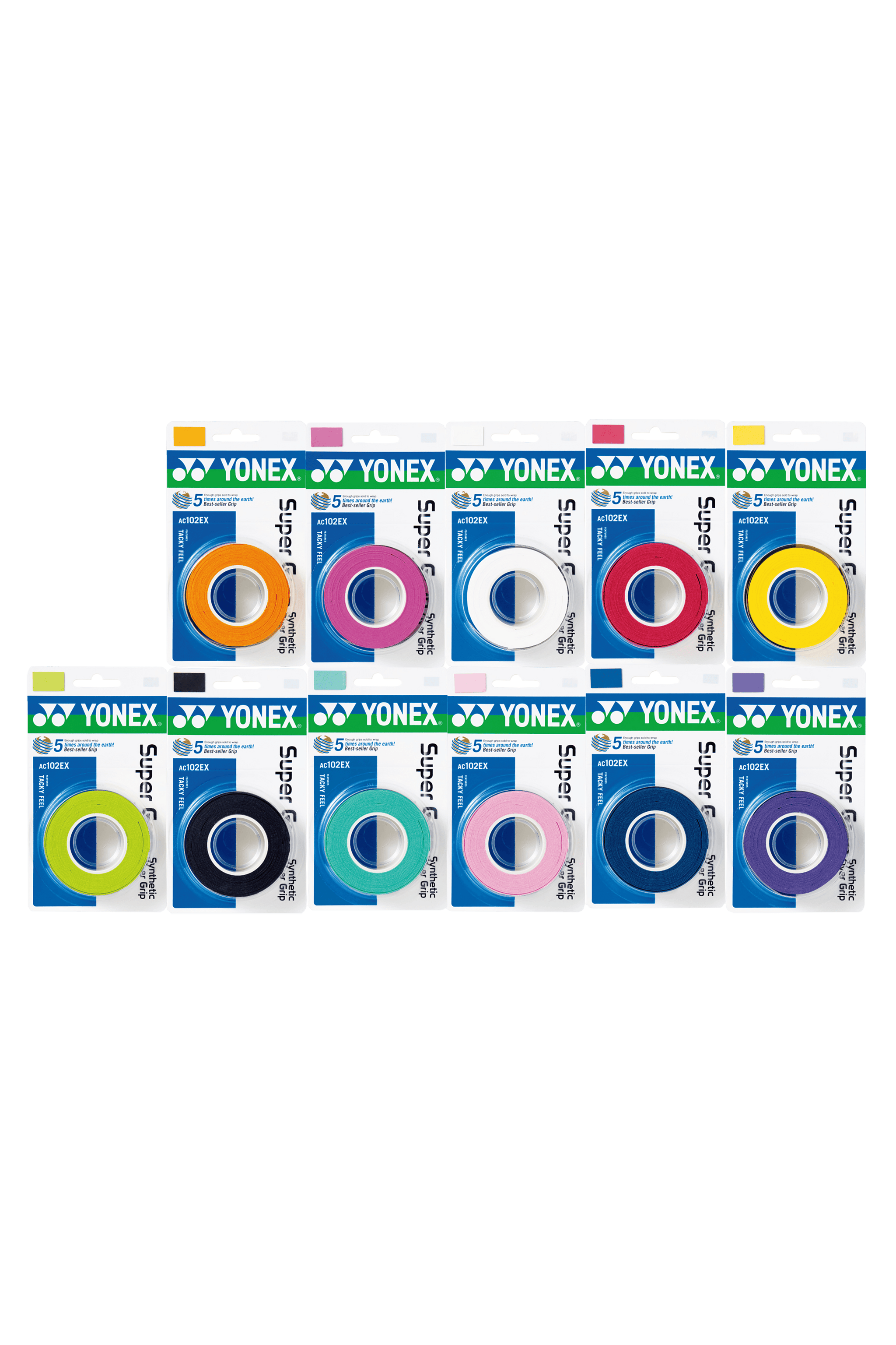 Yonex AC102EX Super Grap - 10 pcs [Assorted Color] - Yumo Pro Shop