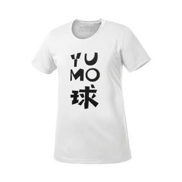 Yumo Creative 'YUMO 球' (Badminton) LADIES Dri-Fit T-Shirt [White] - logo ClothingYumo Pro Shop - Racquet Sports online store - Yumo Pro Shop - Racquet Sports online store