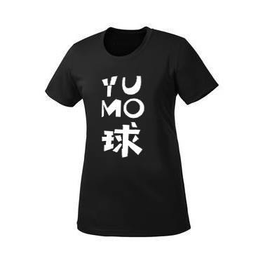 Yumo Creative 'YUMO 球' (Badminton) LADIES Dri-Fit T-Shirt [Black] - logo clothingYumo Pro Shop - Racquet Sports online store - Yumo Pro Shop - Racquet Sports online store