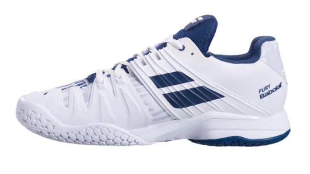 Babolat Propulse Fury All Court Men's Tennis Shoes [White/Blue Babolat Propulse Fury All Court Men's Tennis Shoes [White/Blue