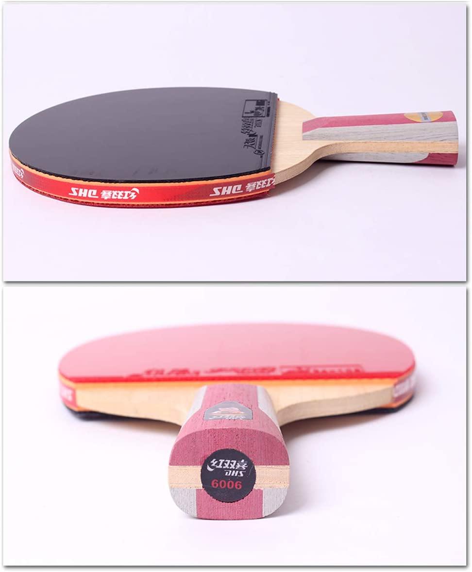 DHS T6006 Penhold Racket Set - 6 stars pre-assembled table tennis ...