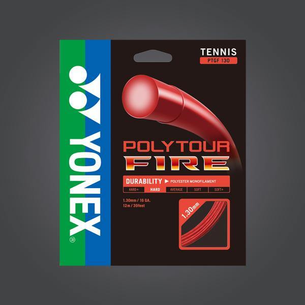 Yonex Polytour Fire 130 16G Tennis Strings Durable Hard Feeling 