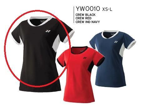 Yonex YW0010EX Women's Team Crew Shirt [Black] ClothingYonex - Yumo Pro Shop - Racquet Sports online store